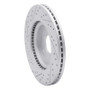 R1 11-19 Nissan Sentra Front Right Drilled & Slotted Geo-Carbon Rotor