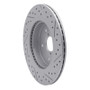 R1 15-25 Subaru WRX Rear Left Drilled & Slotted Geo-Carbon Rotor