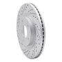 R1 11-19 Nissan Sentra Front Left Drilled & Slotted Geo-Carbon Rotor