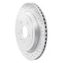 R1 08-19 Cadillac Cts Rear Left Drilled & Slotted Geo-Carbon Rotor