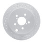 R1 12-23 Subaru Impreza Rear Right Drilled & Slotted Geo-Carbon Rotor