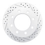 R1 01-10 Chevrolet Express 3500 Rear Right Drilled & Slotted Geo-Carbon Rotor