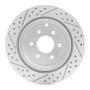R1 05-12 Nissan Pathfinder Rear Right Drilled & Slotted Geo-Carbon Rotor
