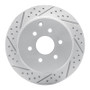 R1 05-12 Nissan Pathfinder Rear Left Drilled & Slotted Geo-Carbon Rotor