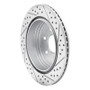 R1 05-12 Nissan Pathfinder Rear Left Drilled & Slotted Geo-Carbon Rotor