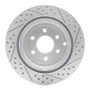 R1 05-12 Nissan Pathfinder Rear Left Drilled & Slotted Geo-Carbon Rotor