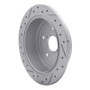 R1 15-21 Subaru WRX Rear Right Drilled & Slotted Geo-Carbon Rotor