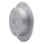 R1 15-21 Subaru WRX Rear Left Drilled & Slotted Geo-Carbon Rotor
