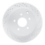 R1 03-24 Infiniti M37 Rear Right Drilled & Slotted Geo-Carbon Rotor