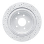R1 03-24 Infiniti M37 Rear Right Drilled & Slotted Geo-Carbon Rotor