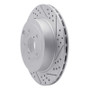 R1 08-20 Subaru WRX Sti Rear Right Drilled & Slotted Geo-Carbon Rotor