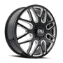 Cali Off-Road 9115D Invader Dually 22x8.25 / 8x165.1 BP / -192mm OS / 121.3mm Hub Gls Blk Mill Wheel
