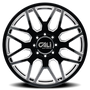 Cali Off-Road 9115D Invader Dually 22x8.25 / 8x165.1 BP / -192mm OS / 121.3mm Hub Gls Blk Mill Wheel