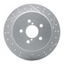 R1 05-09 Subaru Outback Rear Right Drilled & Slotted Geo-Carbon Rotor