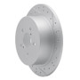 R1 05-09 Subaru Outback Rear Right Drilled & Slotted Geo-Carbon Rotor