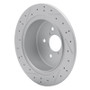R1 05-09 Subaru Outback Rear Right Drilled & Slotted Geo-Carbon Rotor