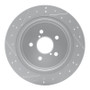 R1 05-09 Subaru Outback Rear Right Drilled & Slotted Geo-Carbon Rotor