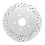 R1 05-07 Subaru Impreza Rear Left Drilled & Slotted Geo-Carbon Rotor