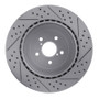 R1 03-04 Subaru Impreza Rear Right Drilled & Slotted Geo-Carbon Rotor
