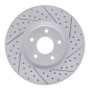 R1 07-17 Nissan Sentra Front Right Drilled & Slotted Geo-Carbon Rotor