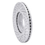 R1 07-17 Nissan Sentra Front Right Drilled & Slotted Geo-Carbon Rotor