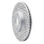 R1 02-06 Infiniti I35 Front Left Drilled & Slotted Geo-Carbon Rotor