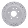 R1 89-96 Nissan 300ZX Turbo Rear Left Drilled & Slotted Geo-Carbon Rotor