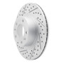 R1 93-95 Mazda RX-7 Front Left Drilled & Slotted Geo-Carbon Rotor