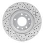 R1 93-95 Mazda RX-7 Front Left Drilled & Slotted Geo-Carbon Rotor