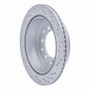 R1 10-24 Lexus GX460 Rear Left Drilled & Slotted Geo-Carbon Rotor