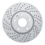 R1 14-19 Chevrolet Corvette Front Left Drilled & Slotted Geo-Carbon Rotor