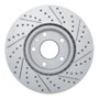R1 14-19 Chevrolet Corvette Front Left Drilled & Slotted Geo-Carbon Rotor