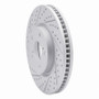 R1 06-15 Lexus IS250 Left Front Drilled & Slotted Geo-Carbon Rotor