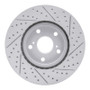 R1 06-15 Lexus IS250 Left Front Drilled & Slotted Geo-Carbon Rotor