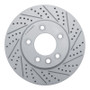R1 03-18 Porsche Cayenne Right Front Drilled & Slotted Geo-Carbon Rotor