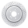 R1 17-19 Genesis G90 Rear Left Drilled & Slotted Geo-Carbon Rotor