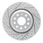 R1 06-25 Audi TT Quattro RS Rear Left Drilled & Slotted Geo-Carbon Rotor