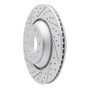 R1 06-25 Audi TT Quattro RS Rear Left Drilled & Slotted Geo-Carbon Rotor