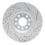R1 06-25 Audi TT Quattro RS Rear Left Drilled & Slotted Geo-Carbon Rotor