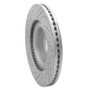 R1 17-22 Genesis G90 Front Right Drilled & Slotted Geo-Carbon Rotor
