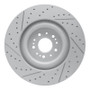 R1 17-22 Genesis G90 Front Right Drilled & Slotted Geo-Carbon Rotor