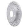 R1 04-16 Buick Lacrosse Rear Left Drilled & Slotted Geo-Carbon Rotor