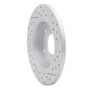R1 04-16 Buick Lacrosse Rear Left Drilled & Slotted Geo-Carbon Rotor