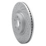 R1 17-22 Genesis G90 Front Left Drilled & Slotted Geo-Carbon Rotor