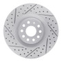 R1 06-13 Audi S3 (Mexico) Front Left Drilled & Slotted Geo-Carbon Rotor