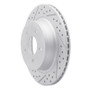 R1 08-10 Chevrolet Cobalt Rear Left Drilled & Slotted Geo-Carbon Rotor