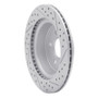 R1 08-10 Chevrolet Cobalt Rear Left Drilled & Slotted Geo-Carbon Rotor