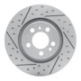 R1 98-15 Volkswagen Golf Front Left Drilled & Slotted Geo-Carbon Rotor