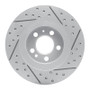 R1 98-15 Volkswagen Golf Front Left Drilled & Slotted Geo-Carbon Rotor