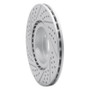 R1 12-19 Fiat 500E Front Right Drilled & Slotted Geo-Carbon Rotor